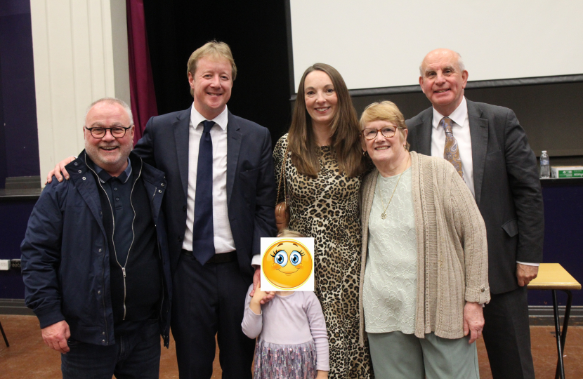 Paul Bristow with his family and officers of the Association