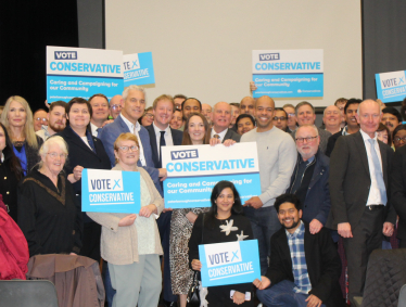 Paul Bristow celebrating his win alongside members from Cambridgeshire at the recent selection meeting