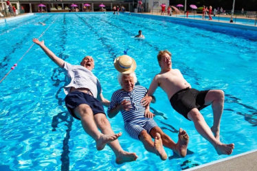 John Peach and Paul Bristow at the Lido Opening 2020