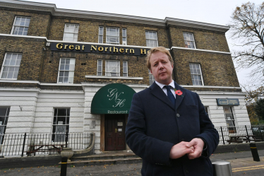 Our Local MP Paul Bristow outside The Great Northern Hotel 